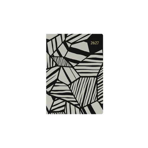 Collins 2026/2027 A5 Financial Year Bold 2 Mono Diaries Week To View Recycled E-BM153M.B2 - White & Black