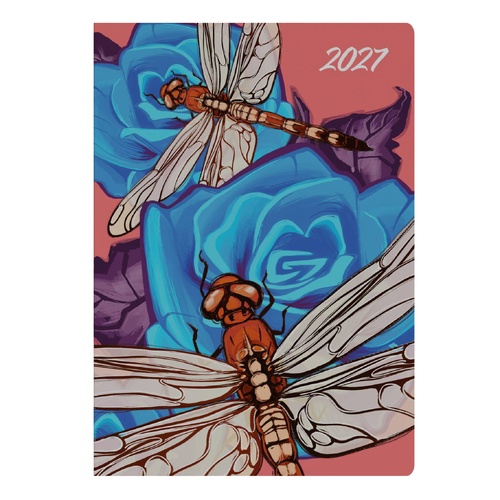 Collins 2027 The Roses A5 Diary Week To View E-TR153.DF - Dragonfly
