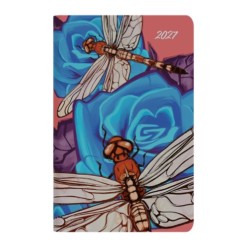 Collins 2027 The Roses Pocket Diary 132x85mm Week To View E-TR1PK3.DF - Dragonfly
