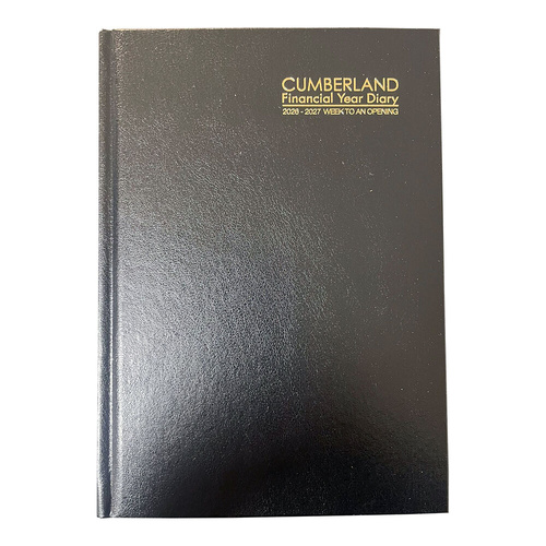 Cumberland 2026/2027 Financial Diary A5 Week to View 57CFY2627 - Black