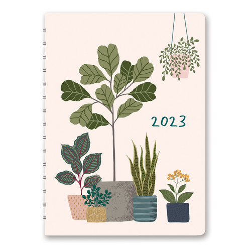 **CLEARANCE** Orange Circle 2023 17 Month Ondine Tabbed Planner Week To View 145 x 206mm - Green Thumb
