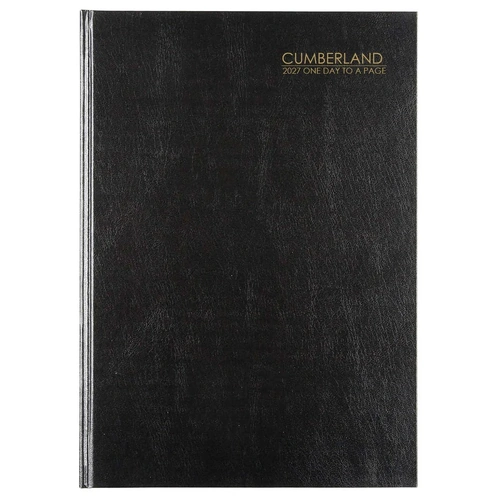 Collins 2027 Cumberland Casebound A5 Day To Page 51ECBK - Black
