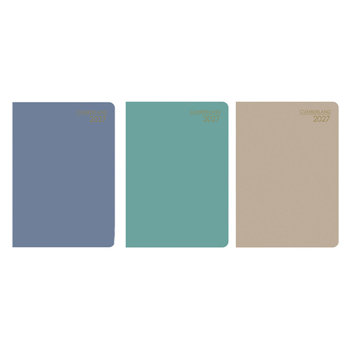 Collins 2027 Cumberland A7 Pocket Diary PVC Week To View 77ASS27 - Assorted Colours