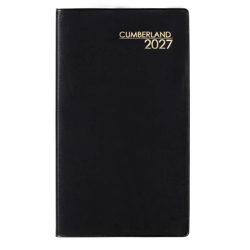 Collins 2027 Cumberland Slimline Pocket PVC Week To View 63PBK27 - Black