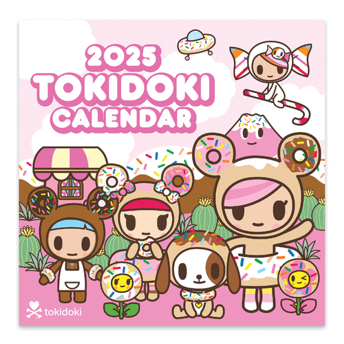 Orange Circle 2025 Wall Calendar Tokidoki Calendar - 12" x 12"