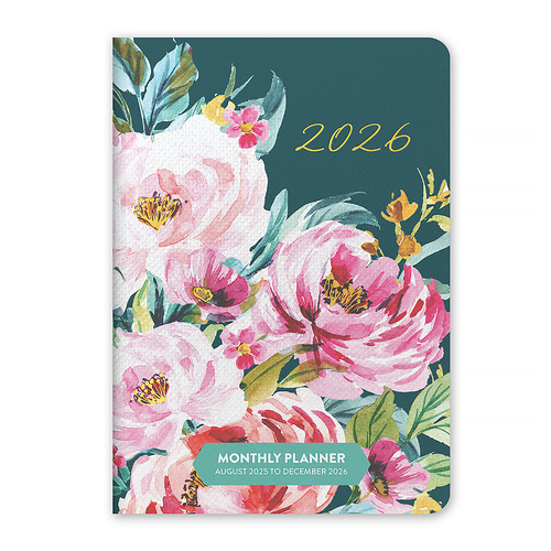 2026 Orange Circle Diary Bella Flora Month To View 114x165mm - 26369
