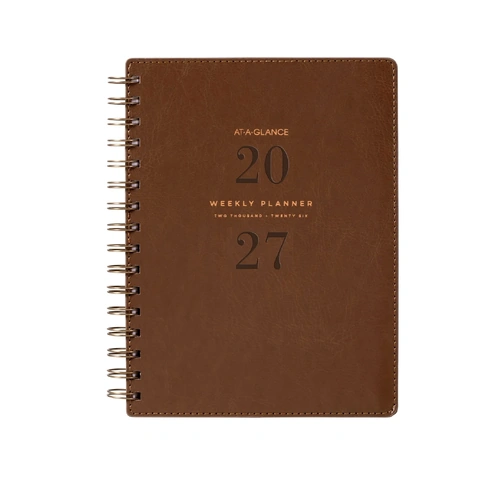 At-A-Glance 2027 A5 Signature Diary Week To View AAG300227 - Brown 