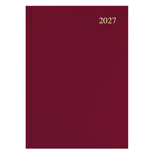 2027 Collins Essential Diary A4 Day To Page ESSA41.78 - Maroon