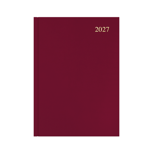 2027 Collins Essential Diary A4 Day To Page ESSA41.78 - Maroon