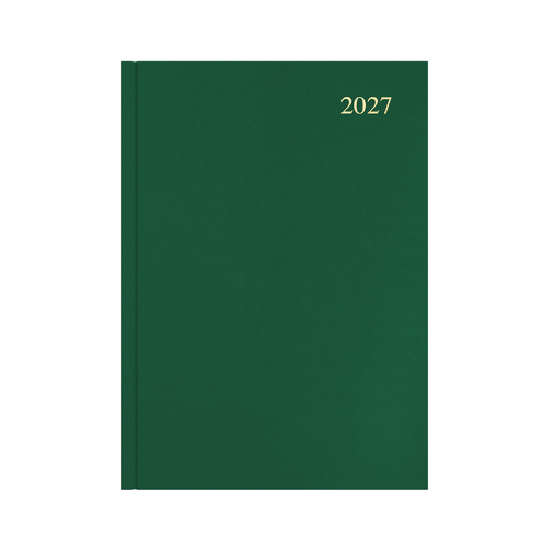 2027 Collins Essential Diary A4 Day To Page ESSA41.52 - Green