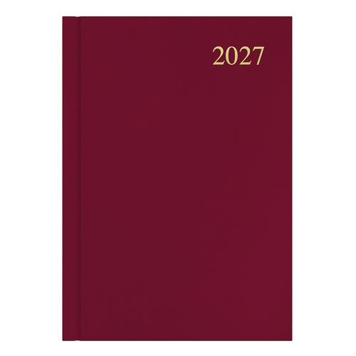 2027 Collins Essential Diary A5 Day To Page ESSA51.78 - Maroon