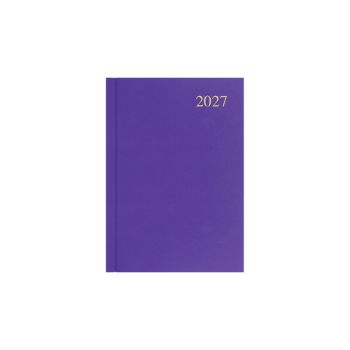 2027 Collins Essential Diary A5 Day To Page ESSA51.55 - Purple