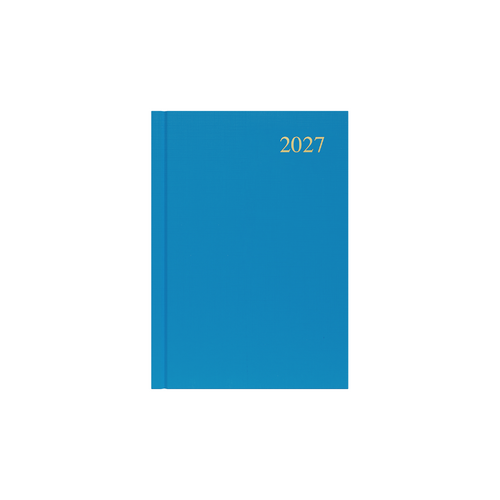 2027 Collins Essential Diary A5 Day To Page ESSA51.57 - Light Blue