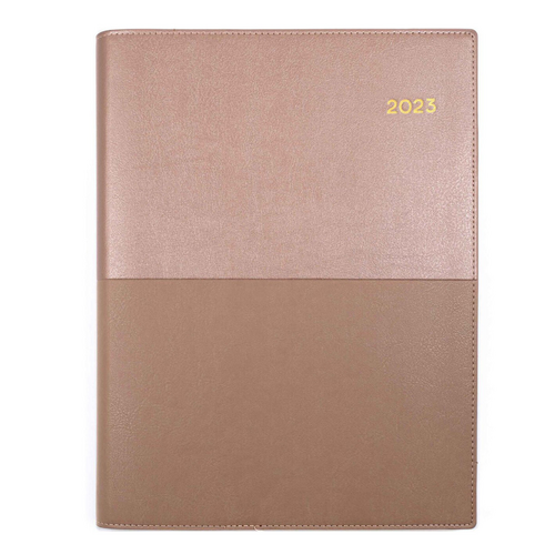 **CLEARANCE** 2023 Collins A4 Vanessa Diary Week To View 345.V49 Diaries - Rose Gold