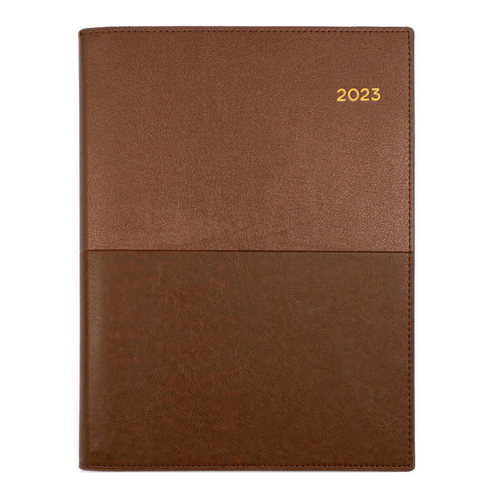 **CLEARANCE** 2023 Collins A5 Vanessa Diary Week To View 385.V90 Diaries - Tan
