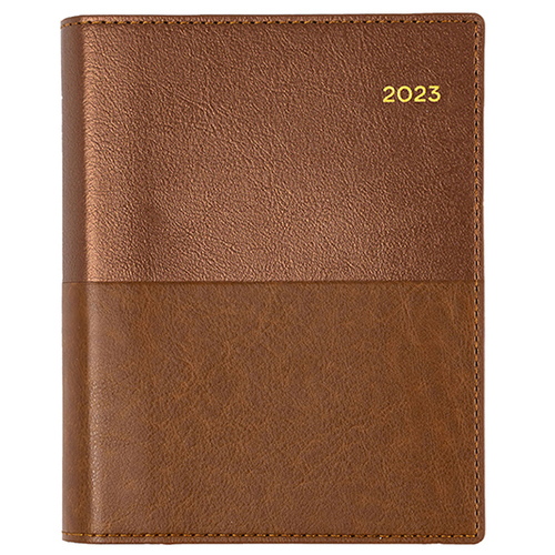**CLEARANCE** 2023 Diary A6 Collins Vanessa Week To View 365.V90 Diaries - Tan