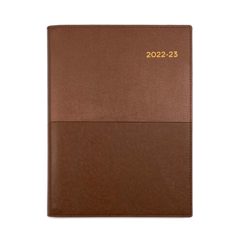 **CLEARANCE** Collins Vanessa A4 2023/2024 Financial Year Diary Week To View 345.V90 - Brown