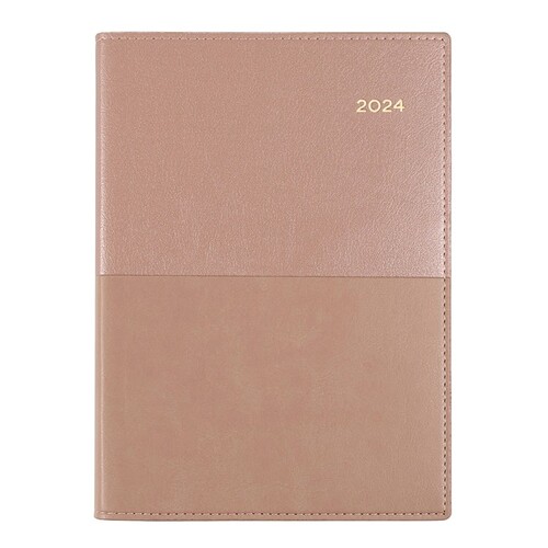 2024 Collins Vanessa A4 Diary Day To Page 145.V49 - Rose Gold