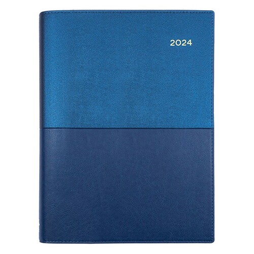 2024 Collins Vanessa Quarto Short Diary Vertical Week to View 325.V59 - Blue