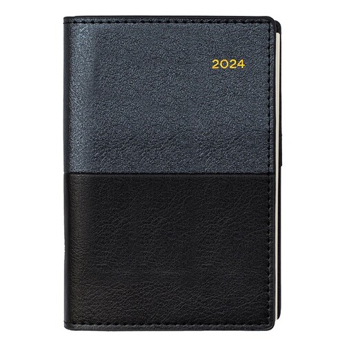2024 Collins Vanessa B7R Pocket Diary Week To View 355.V99 80x125mm - Black