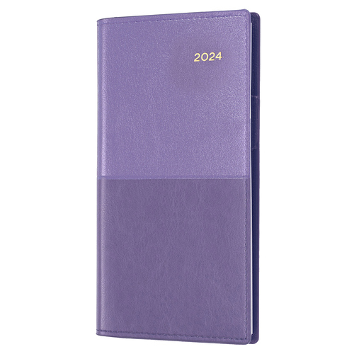 2024 Collins Vanessa B6/7 Diary Week To View Landscape 375.V90 176x88mm - Lilac Purple