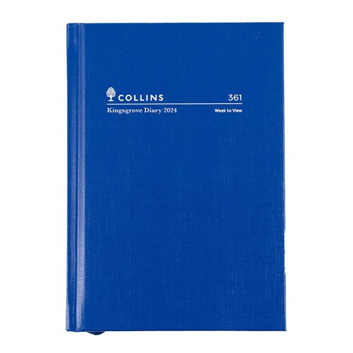 2024 Diary A6 Collins Kingsgrove Diaries Week To View 105x148mm 361.P59-24 - Blue