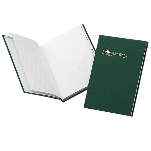 Collins A5 Notebook A-Z 240 Page 5604 - Green