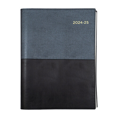 Collins 2024/2025 A4 Vanessa Financial Year Diary Week To View 345 V99 - Black