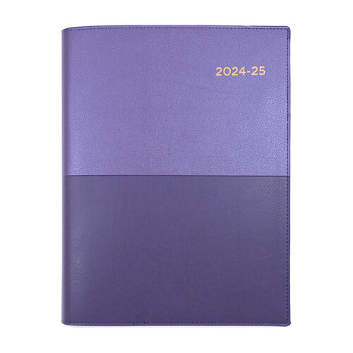 Collins 2024/2025 A5 Vanessa Financial Year Diary Week To View 385 V55 - Purple