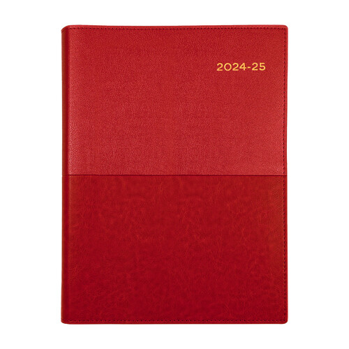 Collins 2024/2025 A5 Vanessa Financial Year Diary Week To View 385 V15 - Red