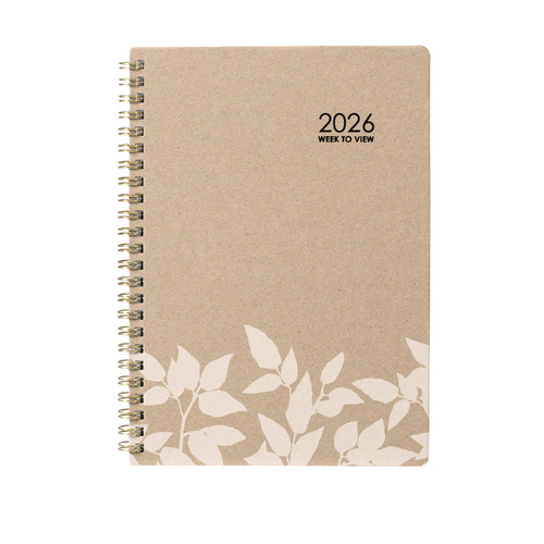 2026 Cumberland A5 Ecowise Week To View Diary Diaries 57SECB26 - Brown