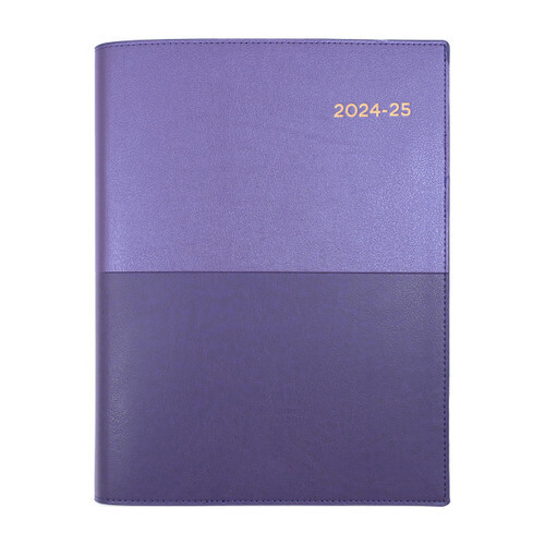 Collins 2024/2025 A4 Vanessa Financial Year Diary Week To View 345 V55 - Purple