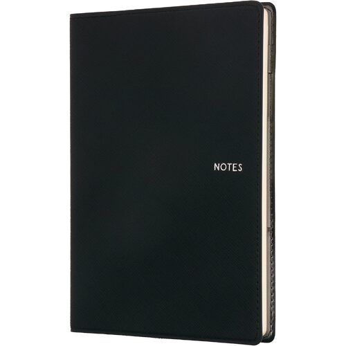 Collins B6 Notebook Melbourne Jura 192 Pages Feint Ruled - Black