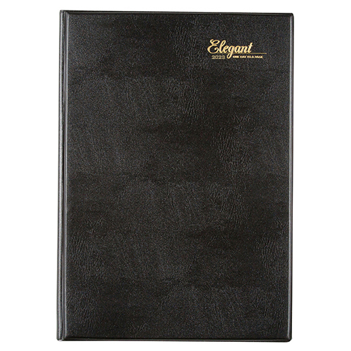 **CLEARANCE** 2023 Diary A4 Cumberland Elegant Casebound Diaries Day To Page 41EPBK23 - Black