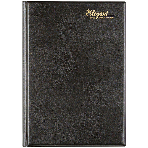 **CLEARANCE** 2023 Diary A5 Cumberland Elegant Casebound Diaries Day To Page 51EPBK23 - Black