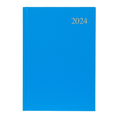 2024 Diary A5 Collins Essential Diaries Day To Page ESSA51.57-24 DTP - Light Blue