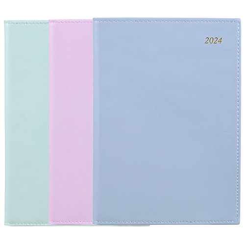 Soho A6 2024 Financial Year Diary Week To View 67SSH24 Diaries - Assorted Colours