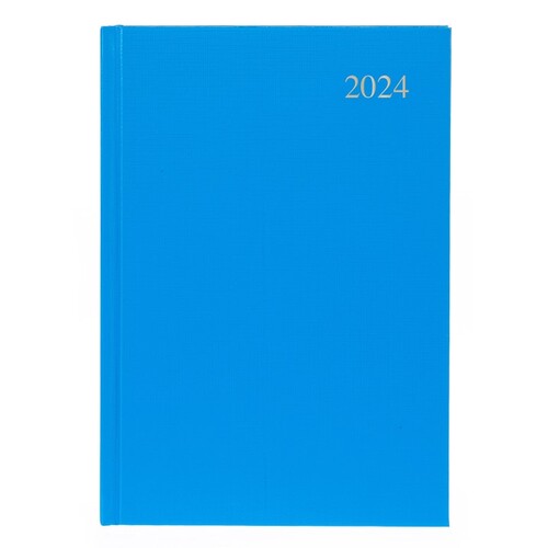 2024 A4 Cover Collins Essential Diary Day To Page ESSA41.57 - Light Blue
