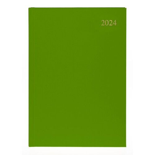 2024 A4 Cover Collins Essential Diary Day To Page ESSA41.64 - Lime Green