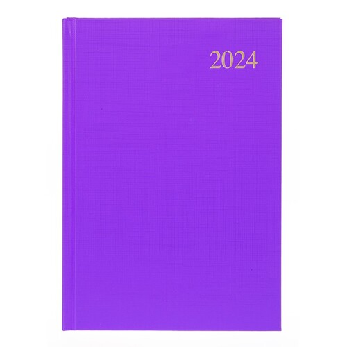 2024 Diary A4 Collins Essential Diaries Week To View ESSA43.55-24 WTV - Purple