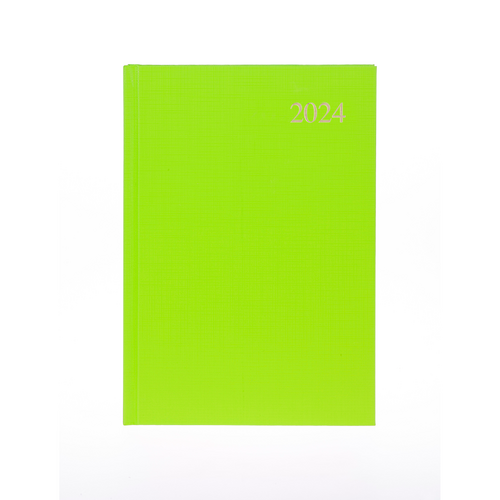 2024 Diary A5 Collins Essential Diaries Week To View ESSA53.64-24 WTV - Lime Green