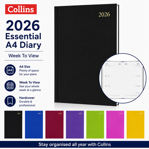 2026 Collins Essential A4 Diary Diaries Week To View