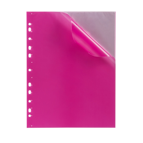 Marbig A4 Display Book Binder, 10 Pocket, Soft Touch - Pink