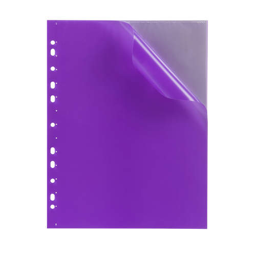 Marbig A4 Display Book Binder, 10 Pocket, Soft Touch - Purple