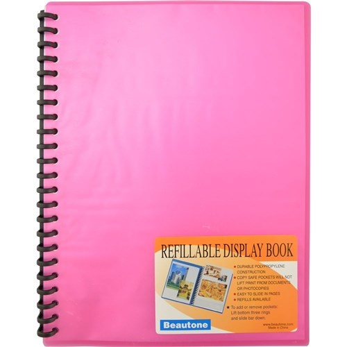 Beautone A4 Display Book 20 Page - Cool Frost Pink