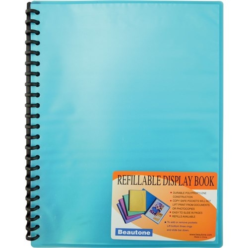 Beautone A4 Display Book 20 Page - Cool Frost Blue