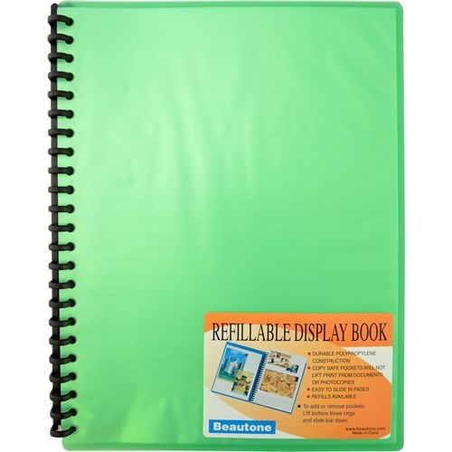Beautone A4 Display Book 20 Page - Cool Frost Green 