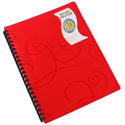 Beautone A4 Display Book Jewel Twin 30 Page - Red