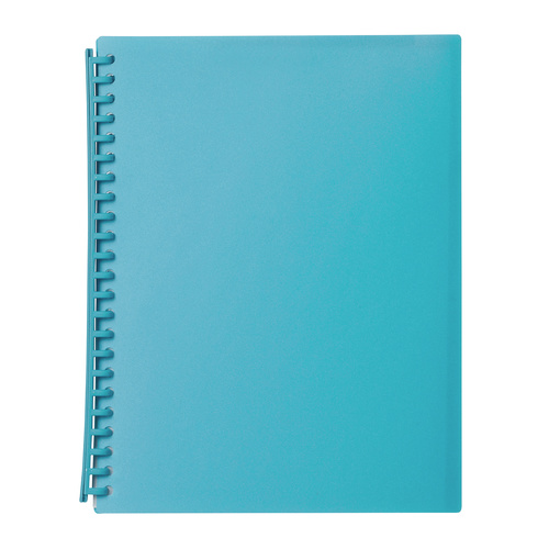Marbig A4 Display Book Refillable 20 Pocket - Translucent Blue