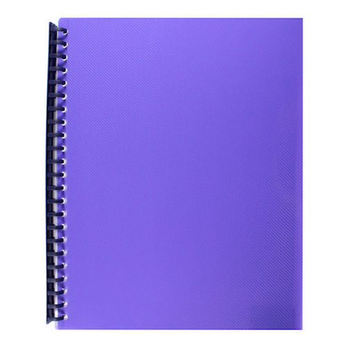Cumberland Refillable Display Book A4 20 Page Gloss - Purple
